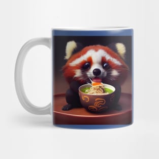 Kawaii Red Panda Eating Ramen Mug